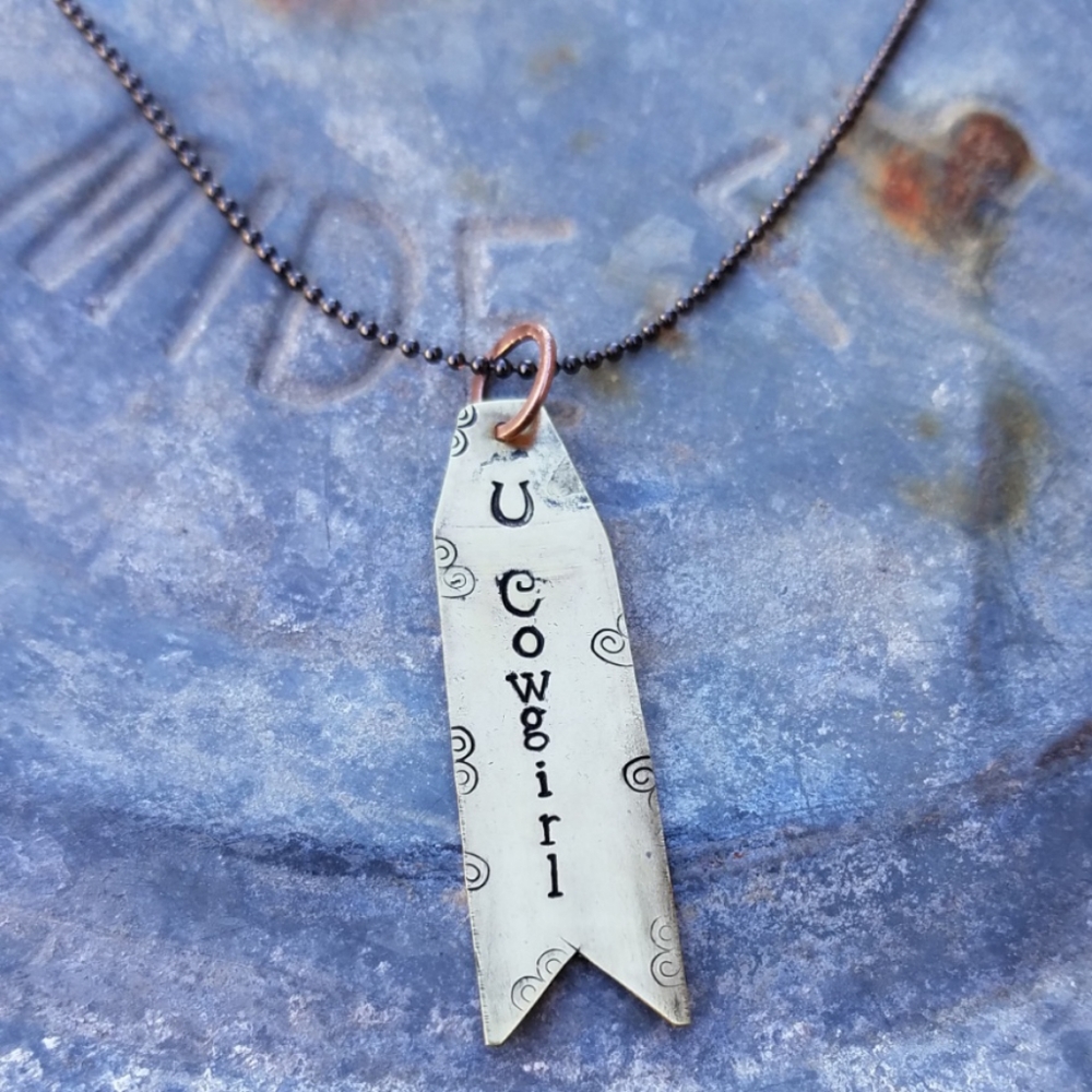 Cowgirl Horseshoe Brass Upcycled Bullet Handmade